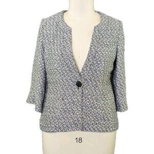 Coldwater Creek Black and White Knit Blazer